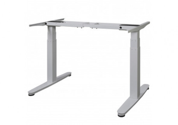 Biurko elektryczne Maclean  regulacja wysokości,  max wys 130cm 120kg - bez blatu kolor  biały do pracy stojąco siedzącej  MC-83