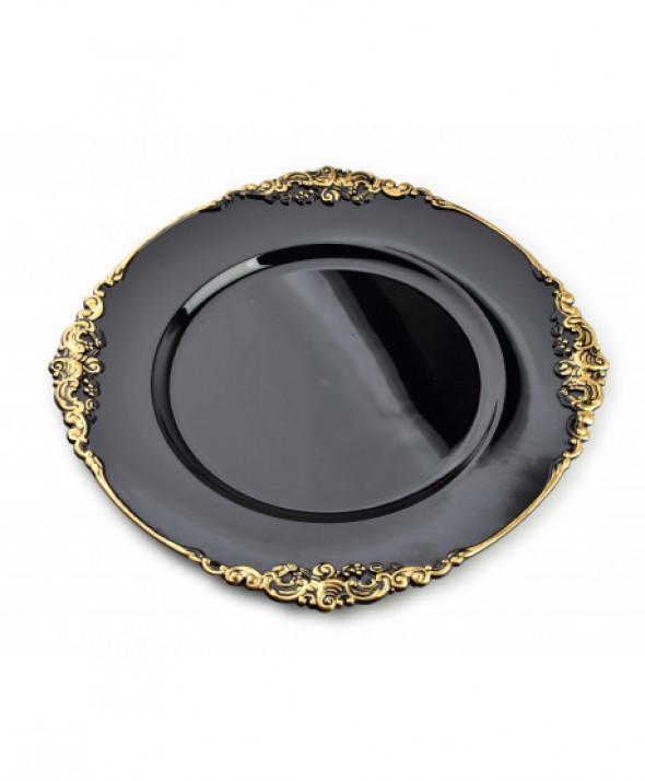 BLANCHE COLOURS Podtalerz  Art. Dekoracyjny 33x33x2cm czarno złoty