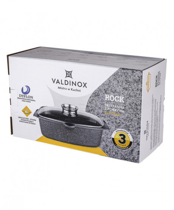 Brytfanna z pokrywką i dozownikiem oleju Valdinox Rock 5,7 l