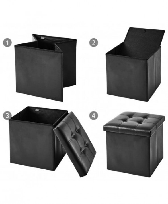 CA20B Pufa składana 38x38x38 skóra