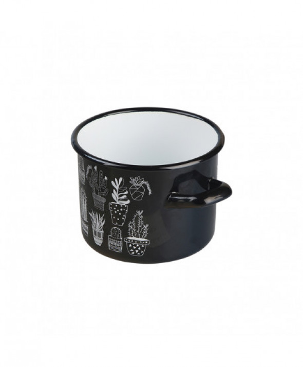 CACTUS BLACK GARNEK PROSTY 1,5L ŚR.14CM WYS.11CM CZARNY