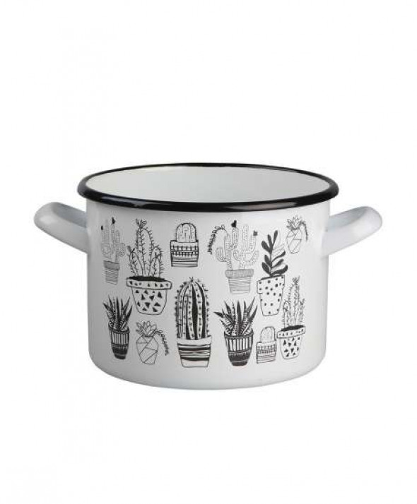 CACTUS WHITE GARNEK PROSTY 4,4L ŚR.20CM WYS.15CM BIAŁY