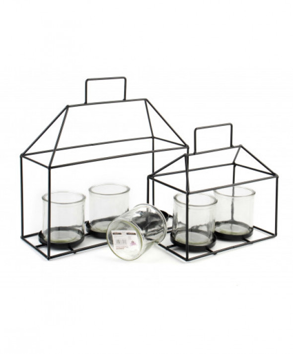 CEDRIC Lampion domek 21x12xh22cm