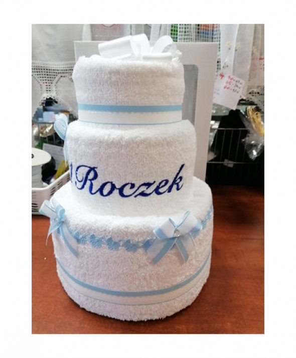 copy of Tort z ręczników na prezent -1 Roczek, niebieski