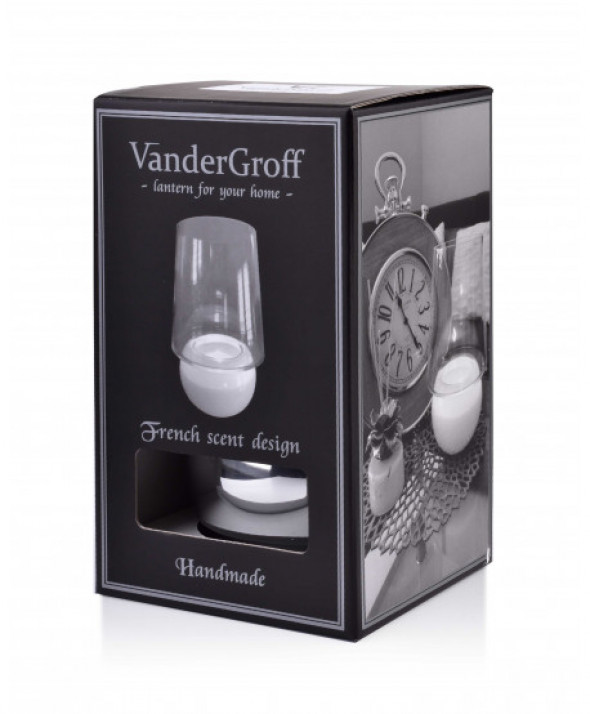 CRISTIE MINI Świeca z kloszem srebrna