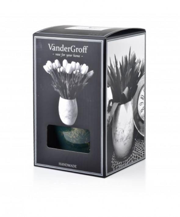 Cristie wazon BECZKA zielono-biała