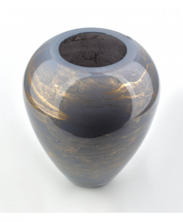 CRISTIE WAZON L Szary marmur h21cm