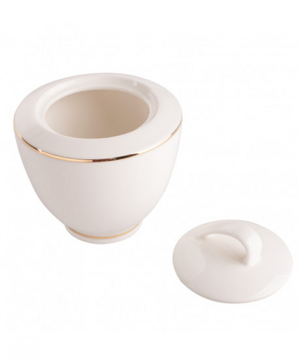 Cukiernica porcelanowa MariaPaula Nova Ecru Złota Linia kremowa 300 ml