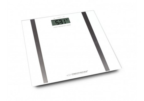 Cyfrowa waga łazienkowa z pomiarem tkanki tłuszczowej samba biała