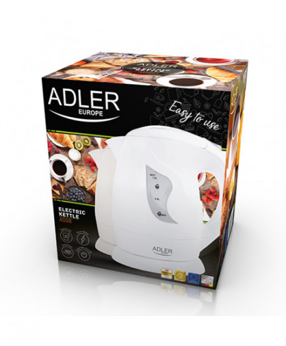 Czajnik elektryczny Adler AD 08b (850W 1l  kolor beżowy)