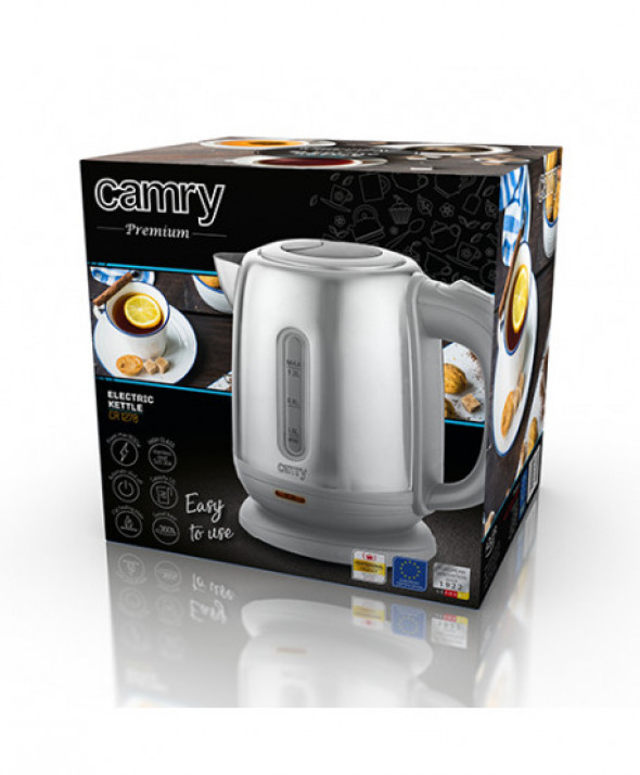 Czajnik elektryczny Adler CR 1278 (1630W 1.2l  kolor srebrny)