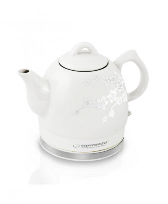 Czajnik elektryczny ceramic alamere 1.2 l nadruk biały