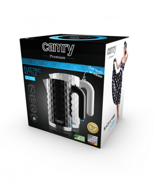 Czajnik elektryczny plastikowy 1,7 L Czarny