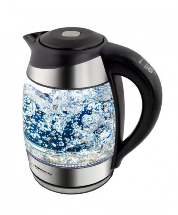 Czajnik elektryczny szklany led+temp. seine 1.7 l