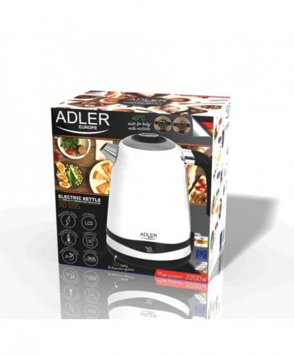 Czajnik elektryczny z regul. temp.  ADLER AD 1295w biały