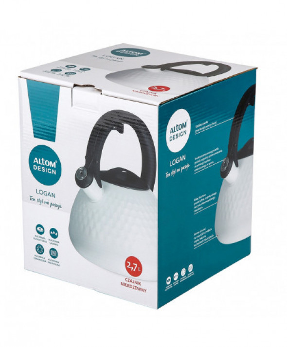 Czajnik z gwizdkiem ze stali nierdzewnej Logan 2,7 l