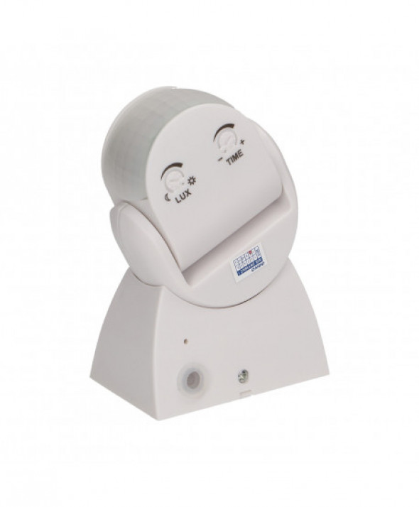 Czujnik ruchu 180st., regulacja pionowa i pozioma, IP65, 1200W, biały
