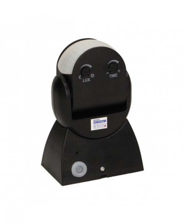 Czujnik ruchu 180st., regulacja pionowa i pozioma,  IP65, 1200W, czarny