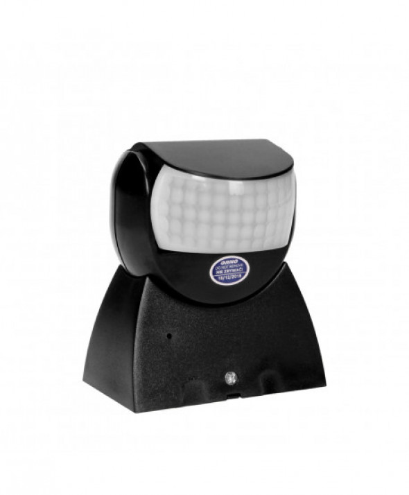 Czujnik ruchu 360/180st. 2 sensory, IP65, 1200W, czarny