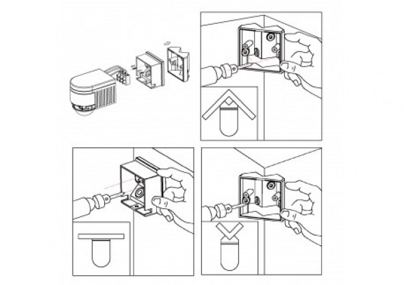 Czujnik ruchu Maclean  na podczerwień pir nowoczesny zasięg 12m 360°    MCE202