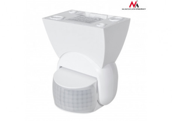 Czujnik ruchu Maclean  na podczerwień pir nowoczesny  zasięg 12m  IP65 biały  MCE201W