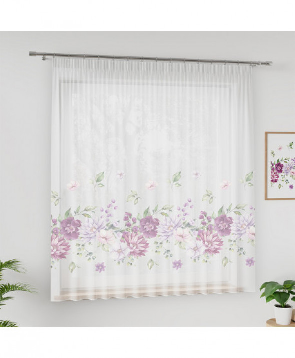 DALIA Firanka z ołowianką WOAL PREMIUM, 160cm, kolor 001 D00074/WOP/001/160000/1