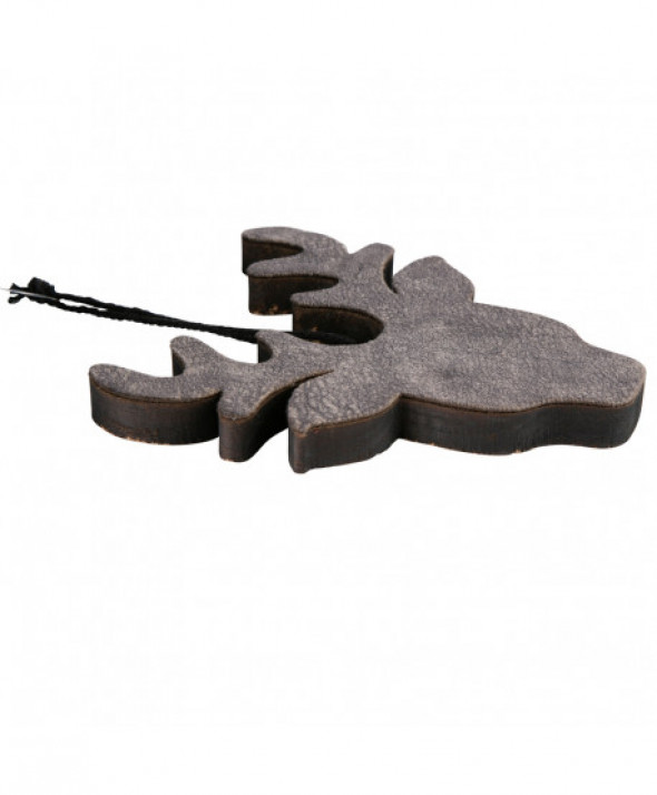 Dekoracja świąteczna / ozdoba choinkowa na Boże Narodzenie drewniana zawieszka Renifer szary 16 x 12 cm