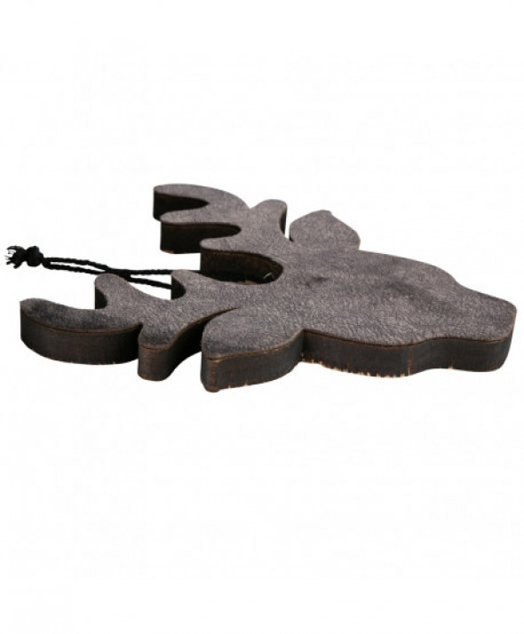 Dekoracja świąteczna / ozdoba choinkowa na Boże Narodzenie drewniana zawieszka Renifer szary 19 x 14,5 cm