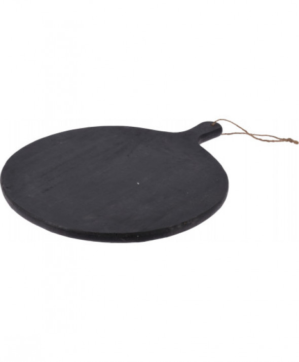 Deska drewniana okrągła 50 cm. czarna