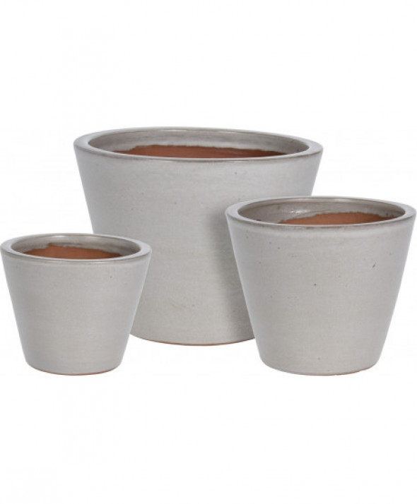 Donica szkliwona 31xh24cm krem