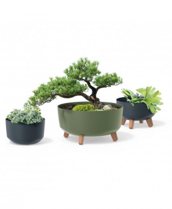 Doniczka Gracia Standard DGRL300 jasny szary