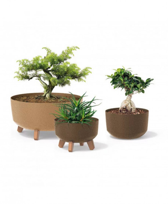 Doniczka Gracia Standard Eco Wood DGRL240W antracyt eco