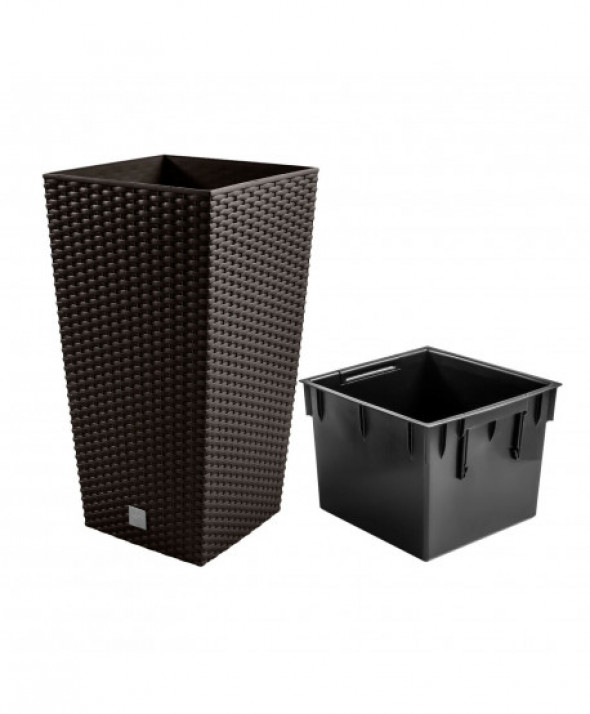 Doniczka z wkładem Rato Square DRTS265 umbra