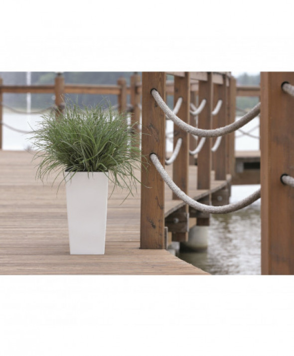 Doniczka z wkładem Urbi Square DURS400 biała