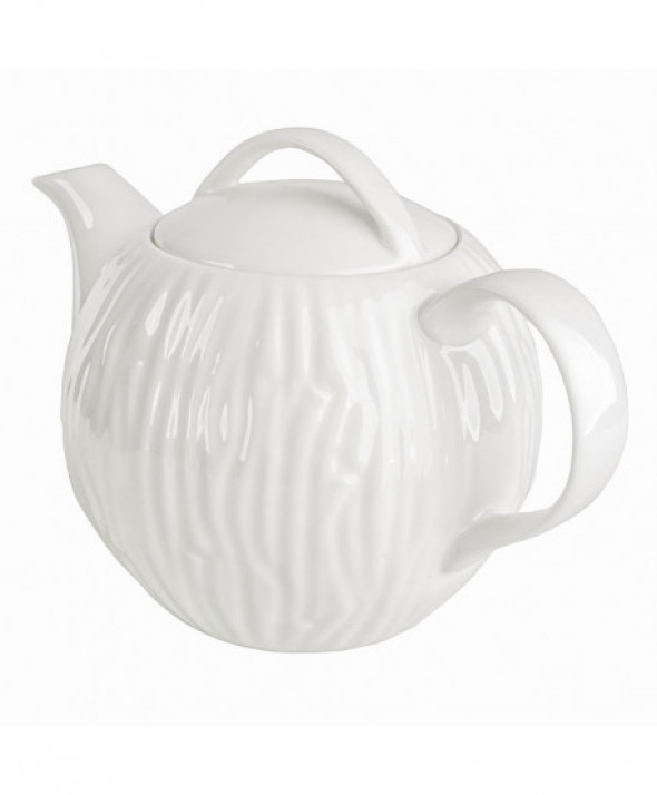 Dzbanek do herbaty i kawy porcelanowy MariaPaula Natura biały 1,3 l