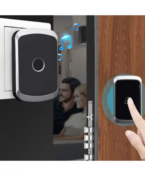 Dzwonek bezprzewodowy biało-złoty