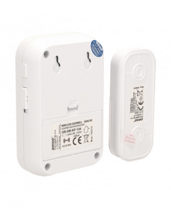 Dzwonek bezprzewodowy FADO DC, bateryjny, learning system, 36 dźwięków, 100m