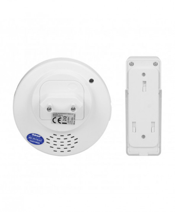 Dzwonek bezprzewodowy TORINO II AC, sieciowy, learning system, 58 dźwięków, 400m