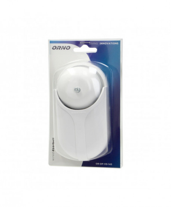 Dzwonek elektromechaniczny jednotonowy STANDARD BIS (czaszowy) 8V, biały