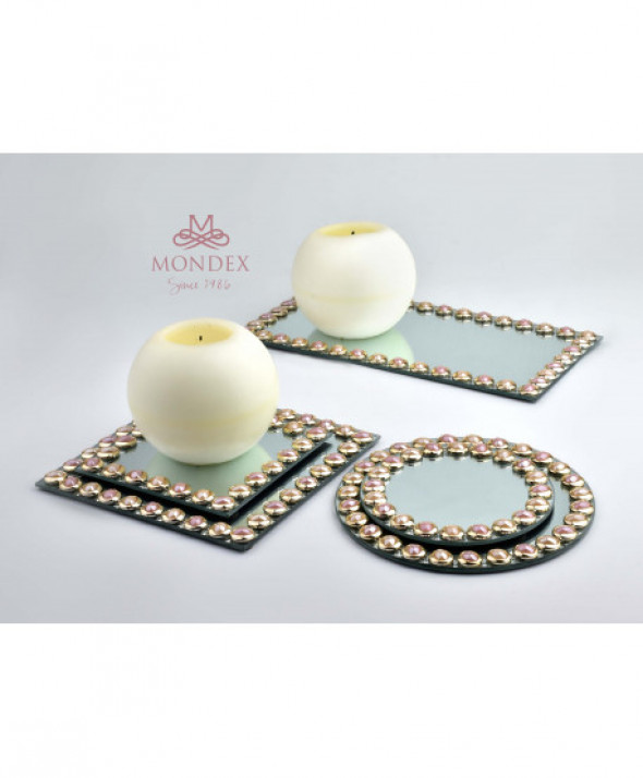 ELIA PINK Podstawka art. dekoracyjny    15x15xh1cm