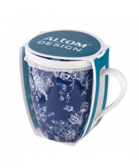 ELISABETH KUBEK Z ZAPARZACZEM I POKRYWKĄ NBC 300 ML GRANATOWY W OPASCE PVC