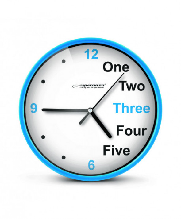 ESPERANZA ZEGAR ŚCIENNY PRAGUE NIEBIESKI