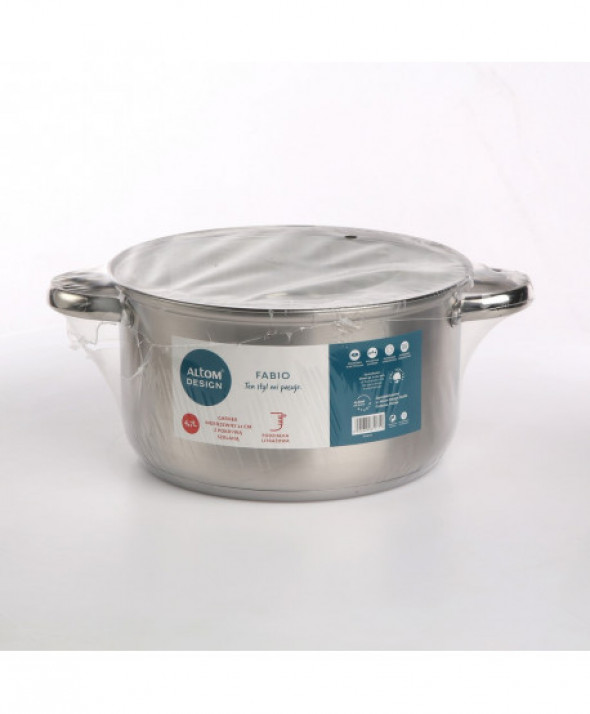 FABIO GARNEK NIERDZEWNY 4,7L. 22CM Z POKRYWĄ SZKLANĄ