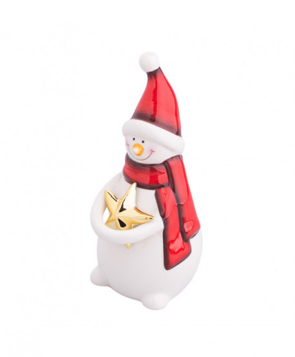 FIGURKA BAŁWANEK W CZAPCE 7X6,5X15 CM