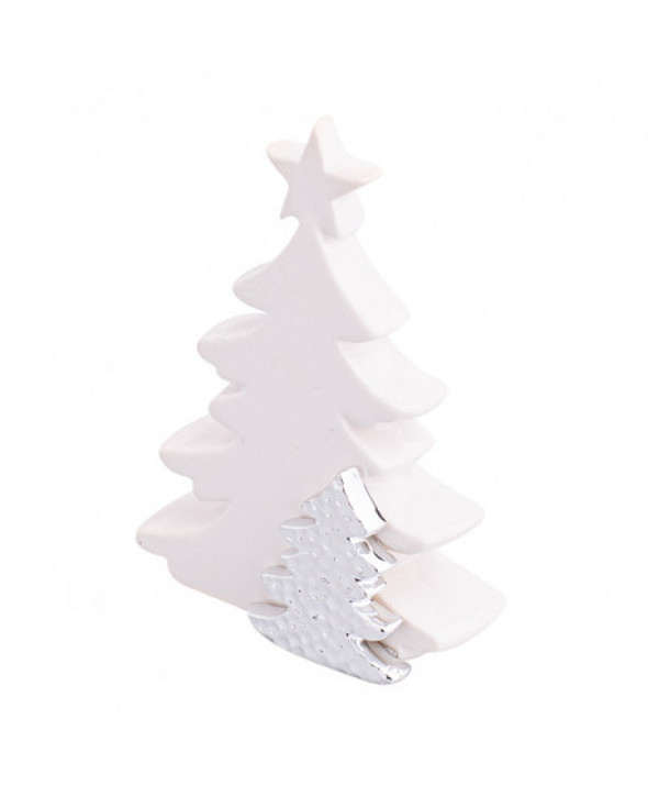 FIGURKA CHOINKA BIAŁA 11,5X4,5X16,5 CM