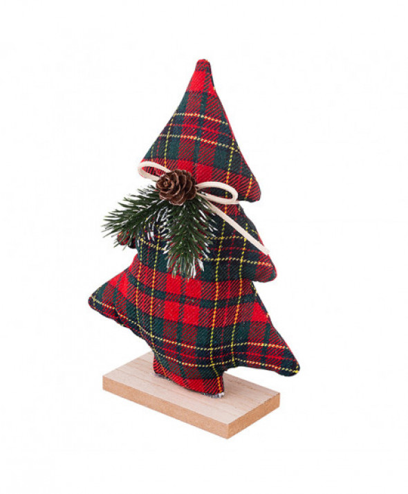 Figurka / ozdoba / dekoracja świąteczna drewniana Choinka 19,5 cm