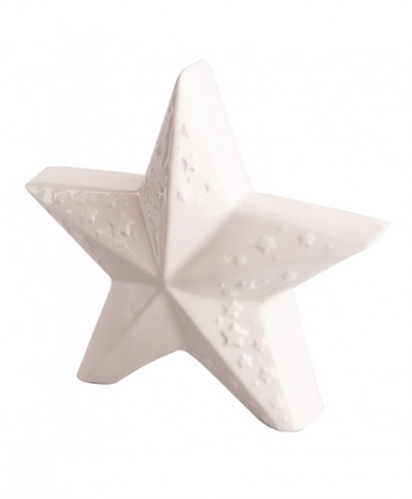 FIGURKA PORCELANOWA GWIAZDKA WYTŁACZANA 18,5X7,5X18 CM