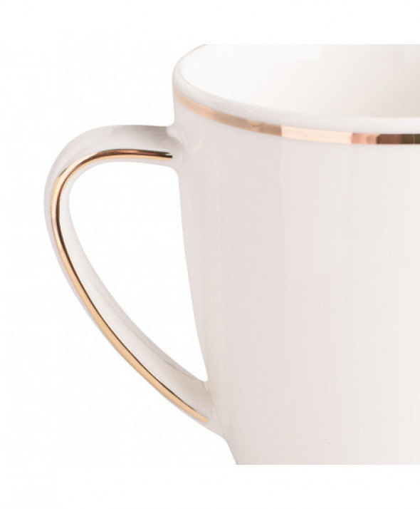 Filiżanka do kawy i herbaty porcelana MariaPaula Nova Ecru Złota Linia 250 ml