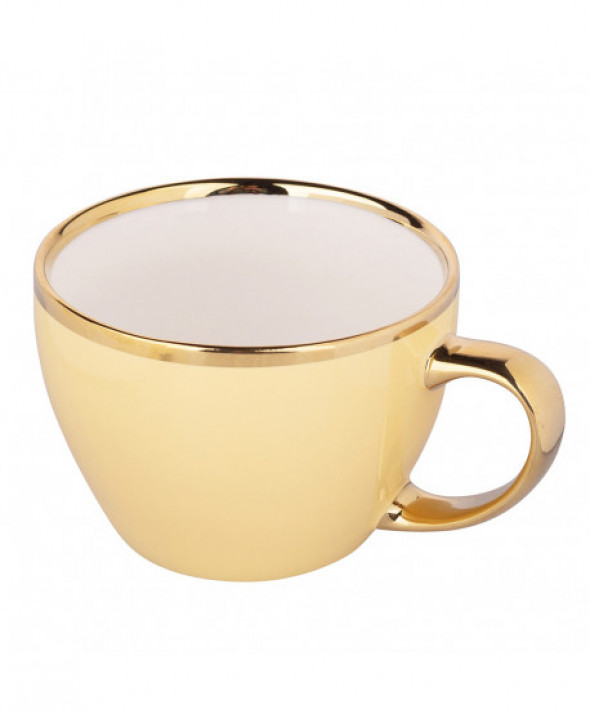 Filiżanka porcelanowa Aurora Gold żółta 300 ml