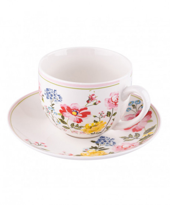 Filiżanka porcelanowa ze spodkiem Primavera 200 ml